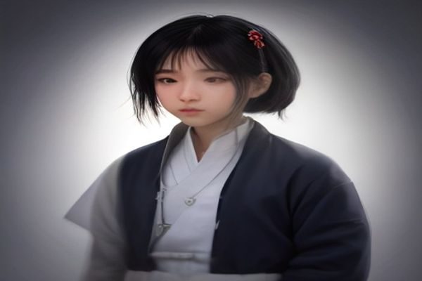 古代汉字书法卷轴特写，毛笔字迹工整流畅，展现巨细无遗成语的字形之美，背景为宣纸米色调